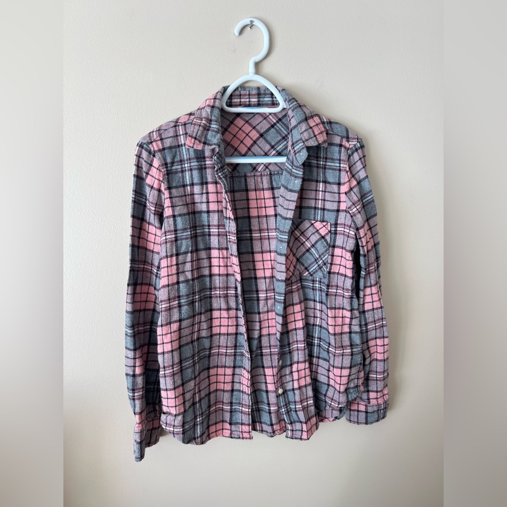 Two Aeropostale Plaid Button-Up Shirts